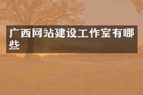 广西网站建设工作室有哪些