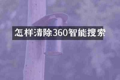 怎样清除360智能搜索