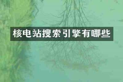 核电站搜索引擎有哪些