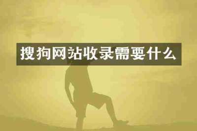搜狗网站收录需要什么
