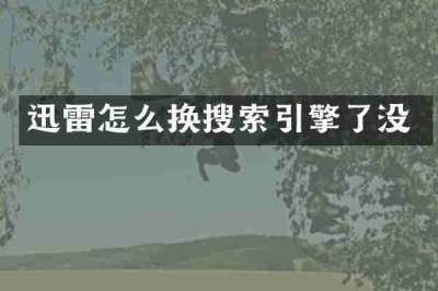 迅雷怎么换搜索引擎了没