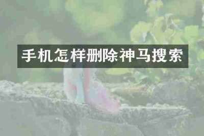 手机怎样删除神马搜索