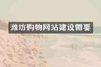 潍坊购物网站建设需要