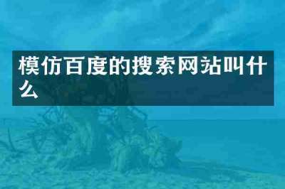 模仿百度的搜索网站叫什么