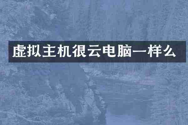 虚拟主机很云电脑一样么
