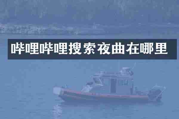 哔哩哔哩搜索夜曲在哪里
