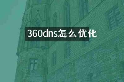 360dns怎么优化