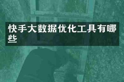 快手大数据优化工具有哪些