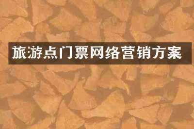 旅游点门票网络营销方案