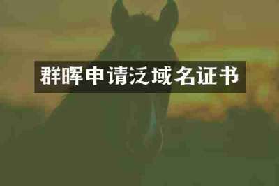 群晖申请泛域名证书