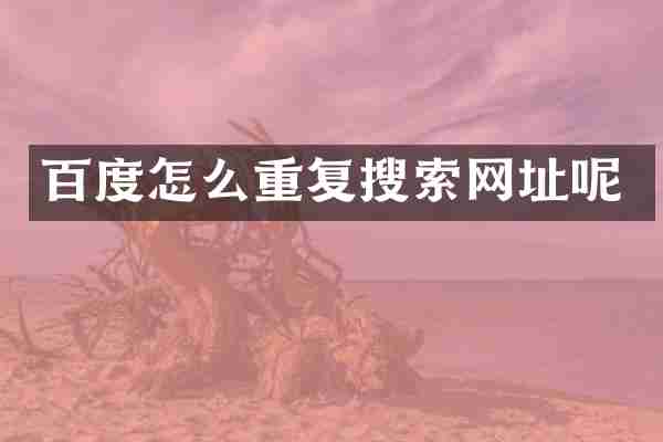 百度怎么重复搜索网址呢