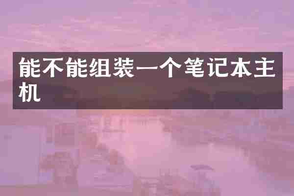 能不能组装一个笔记本主机