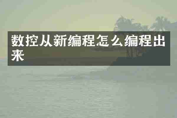 数控从新编程怎么编程出来