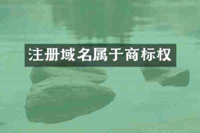 注册域名属于商标权