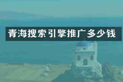 青海搜索引擎推广多少钱
