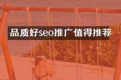 品质好seo推广值得推荐