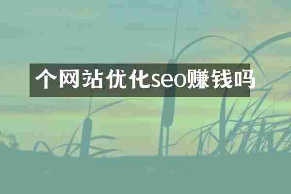 个网站优化seo赚钱吗