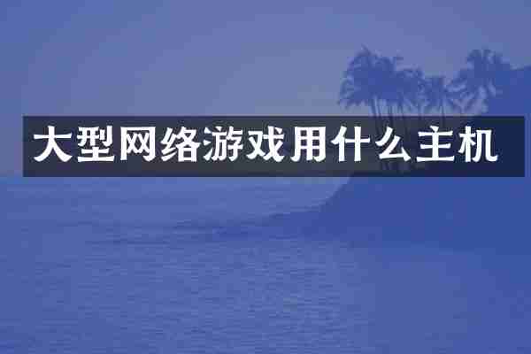 大型网络游戏用什么主机