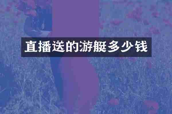 直播送的游艇多少钱