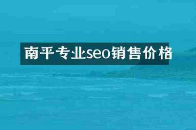 南平专业seo销售价格