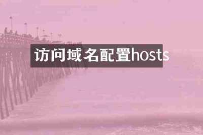 访问域名配置hosts