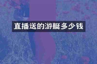 直播送的游艇多少钱