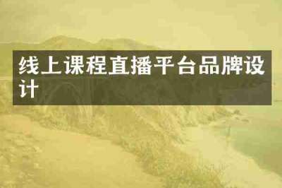 线上课程直播平台品牌设计