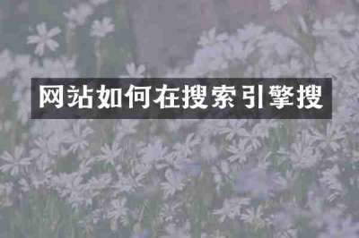 网站如何在搜索引擎搜