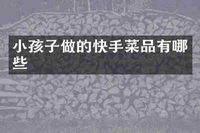 小孩子做的快手菜品有哪些