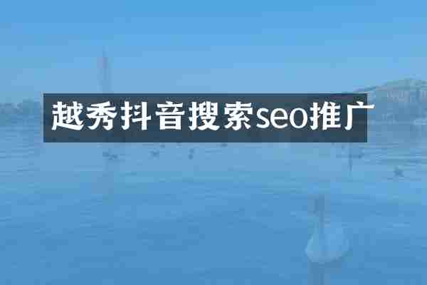 越秀抖音搜索seo推广