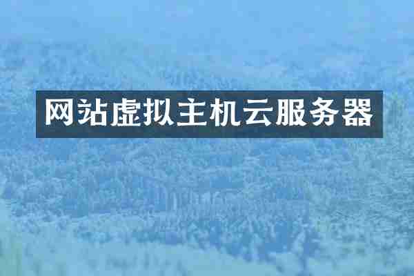 网站虚拟主机云服务器