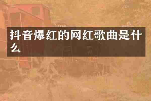 抖音爆红的网红歌曲是什么