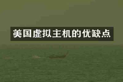 美国虚拟主机的优缺点