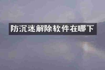 防沉迷解除软件在哪下