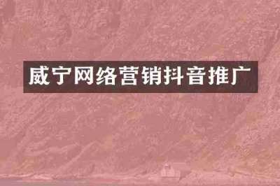 威宁网络营销抖音推广