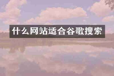 什么网站适合谷歌搜索