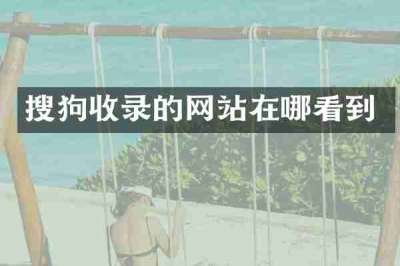 搜狗收录的网站在哪看到