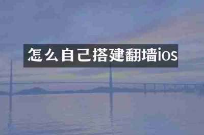 怎么自己搭建翻墙ios