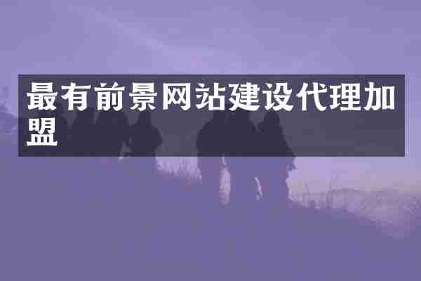 最有前景网站建设代理加盟