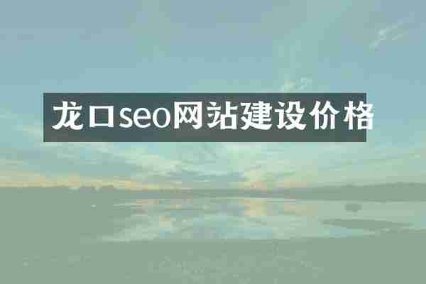 龙口seo网站建设价格