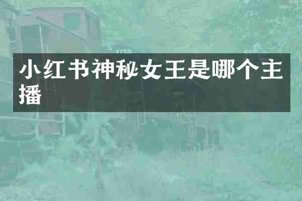 小红书神秘女王是哪个主播