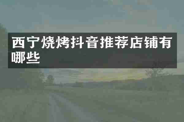 西宁烧烤抖音推荐店铺有哪些