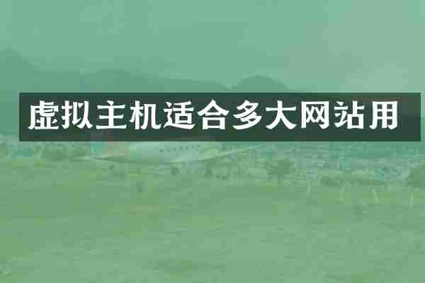 虚拟主机适合多大网站用