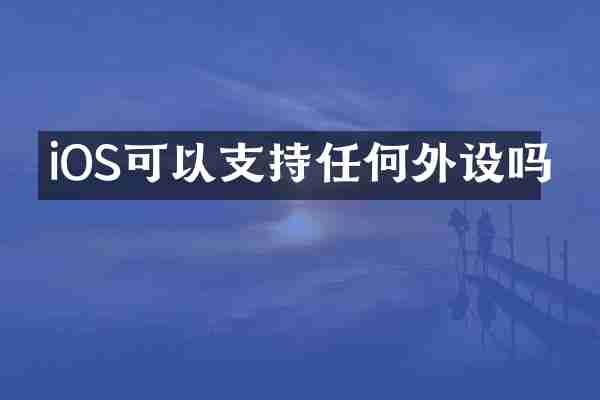 iOS可以支持任何外设吗