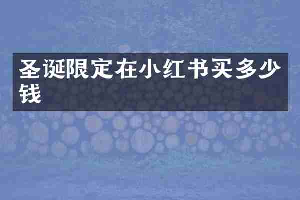 圣诞限定在小红书买多少钱