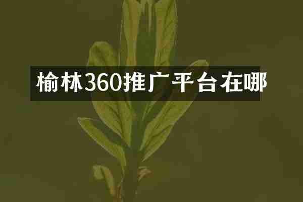 榆林360推广平台在哪