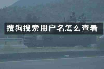 搜狗搜索用户名怎么查看