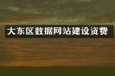 大东区数据网站建设资费