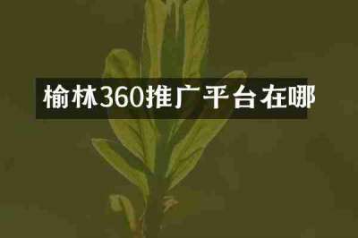 榆林360推广平台在哪