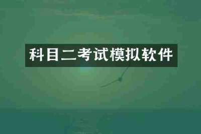 科目二考试模拟软件